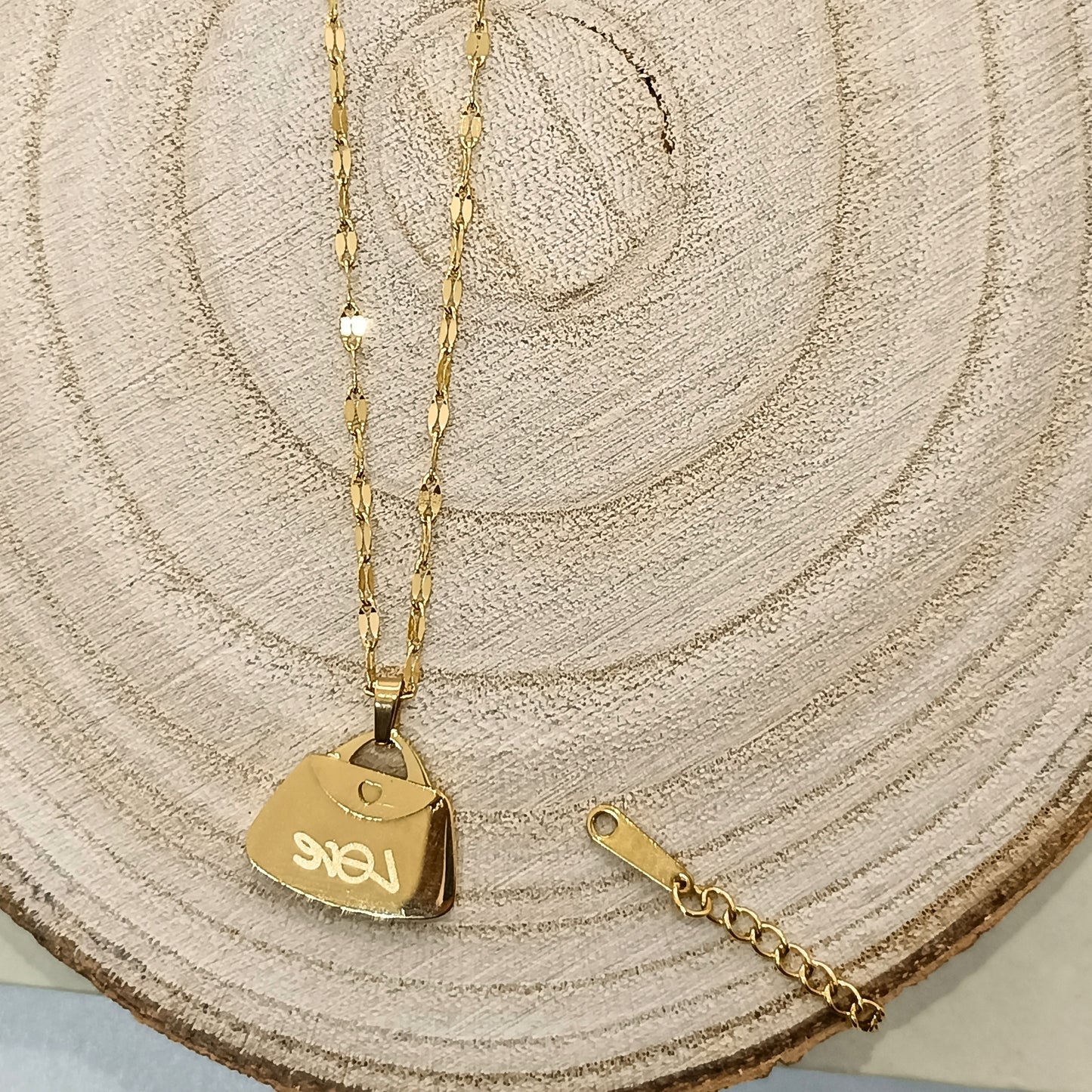 Golden Love Handbag Pendant Necklace