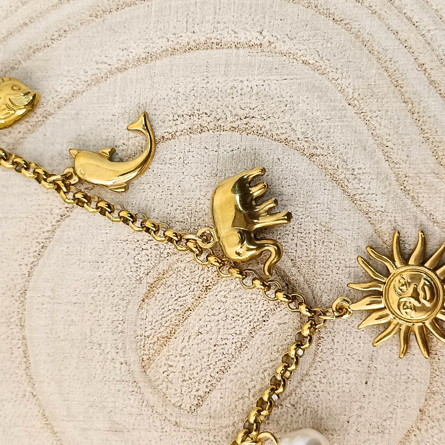 Golden Charm Pendant Necklace – Multi-Design Motifs