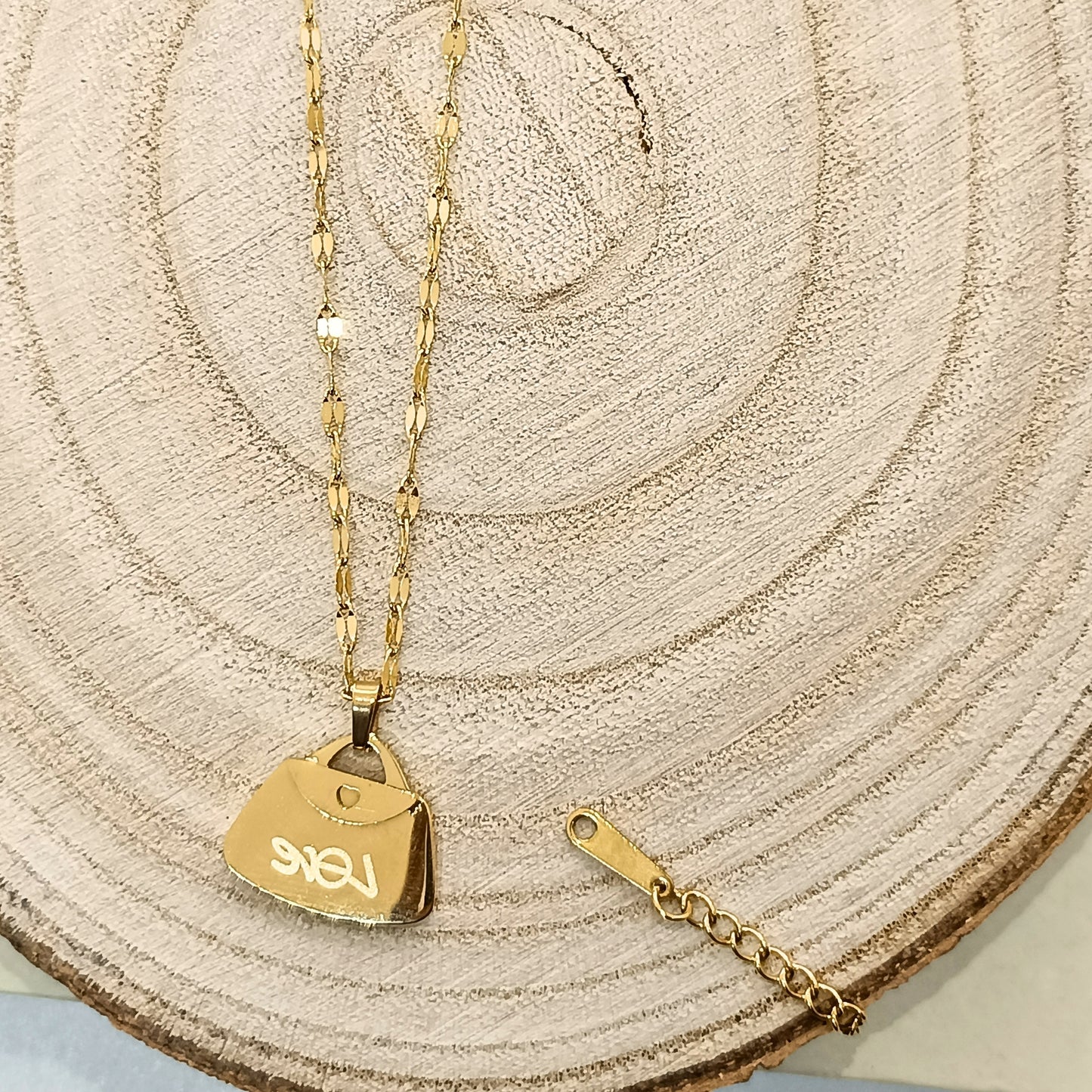 Golden Love Handbag Pendant Necklace