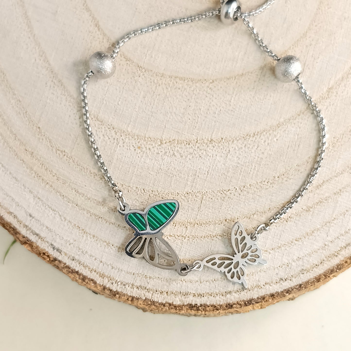Silver Butterfly Charm Bracelet