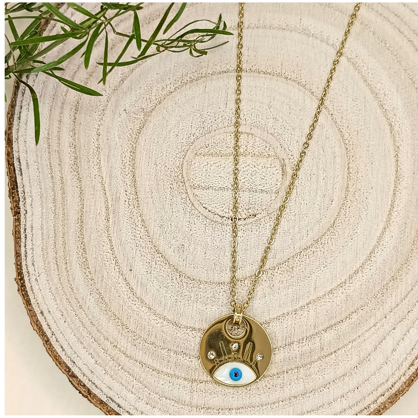 Golden Evil Eye Protection Pendant Necklace