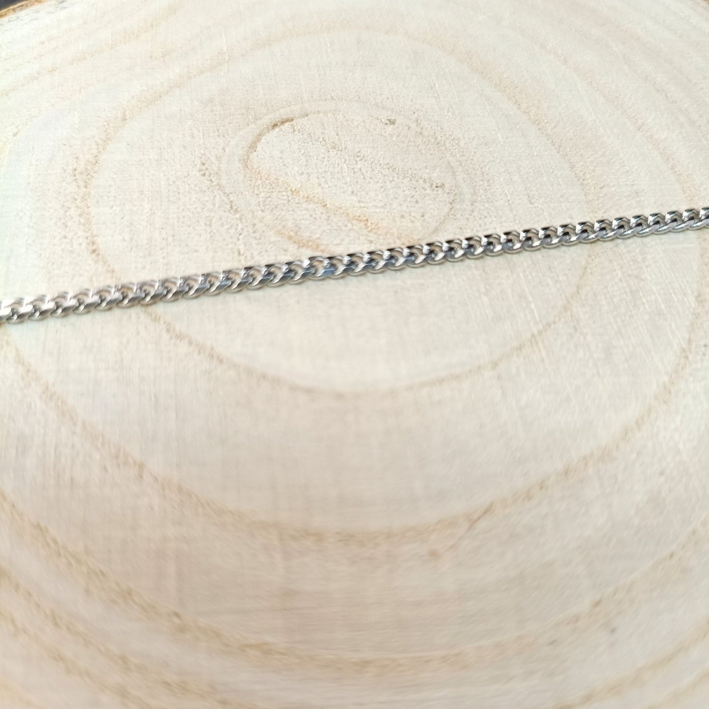 Men’s Silver Curb Chain Bracelet — Stainless Steel
