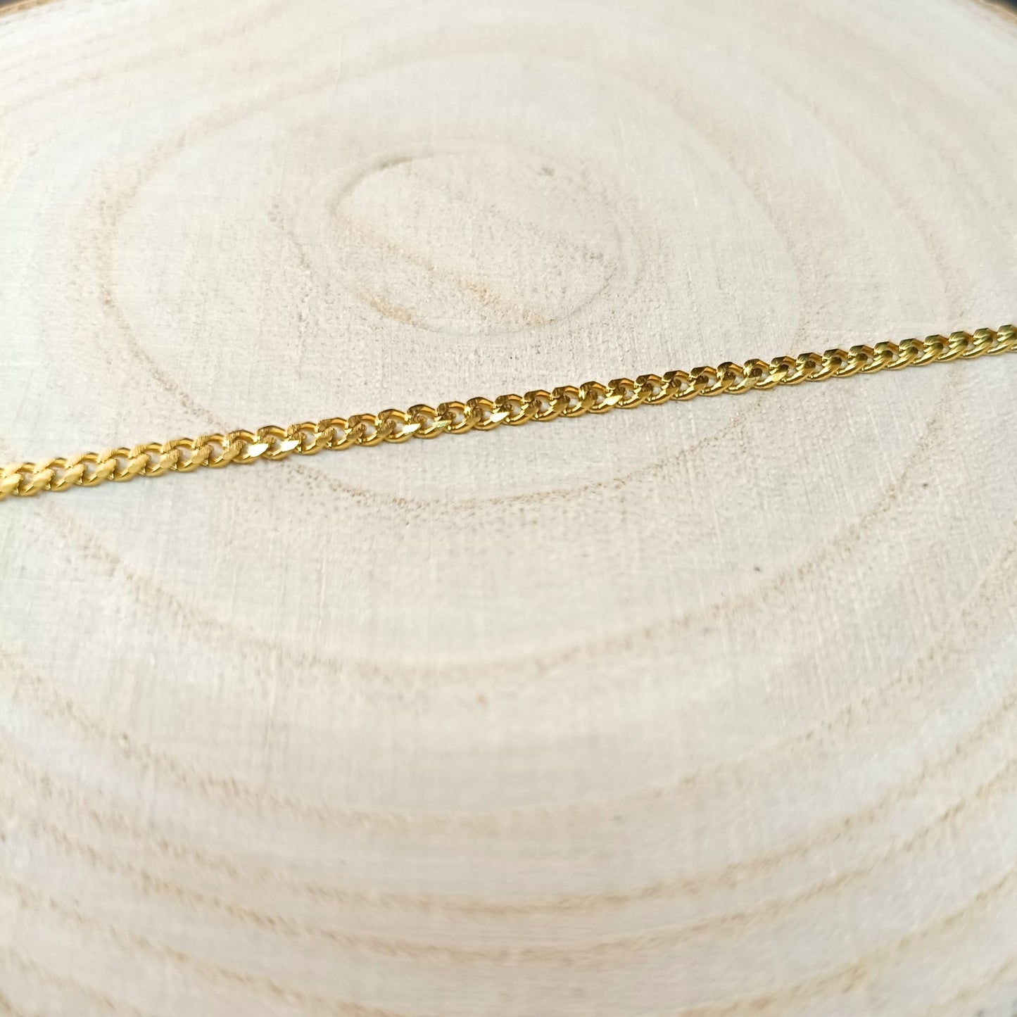 Men’s Gold Curb Chain Bracelet — Stainless Steel