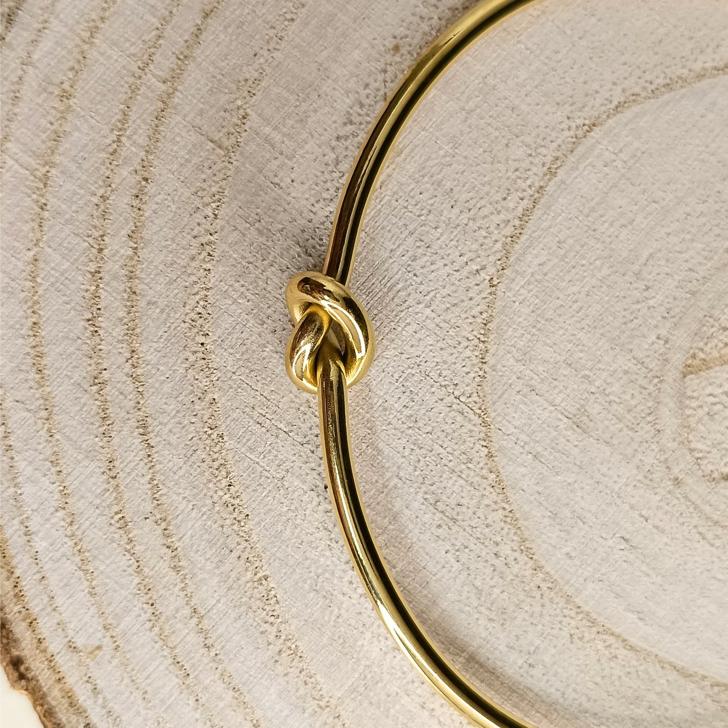Golden Knot Bangle Bracelet