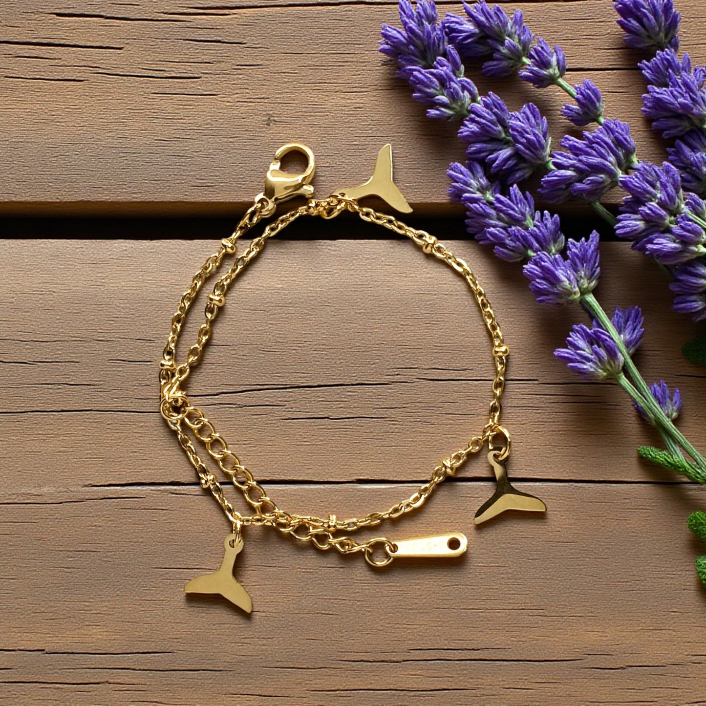 Golden Whale Tail Bracelet
