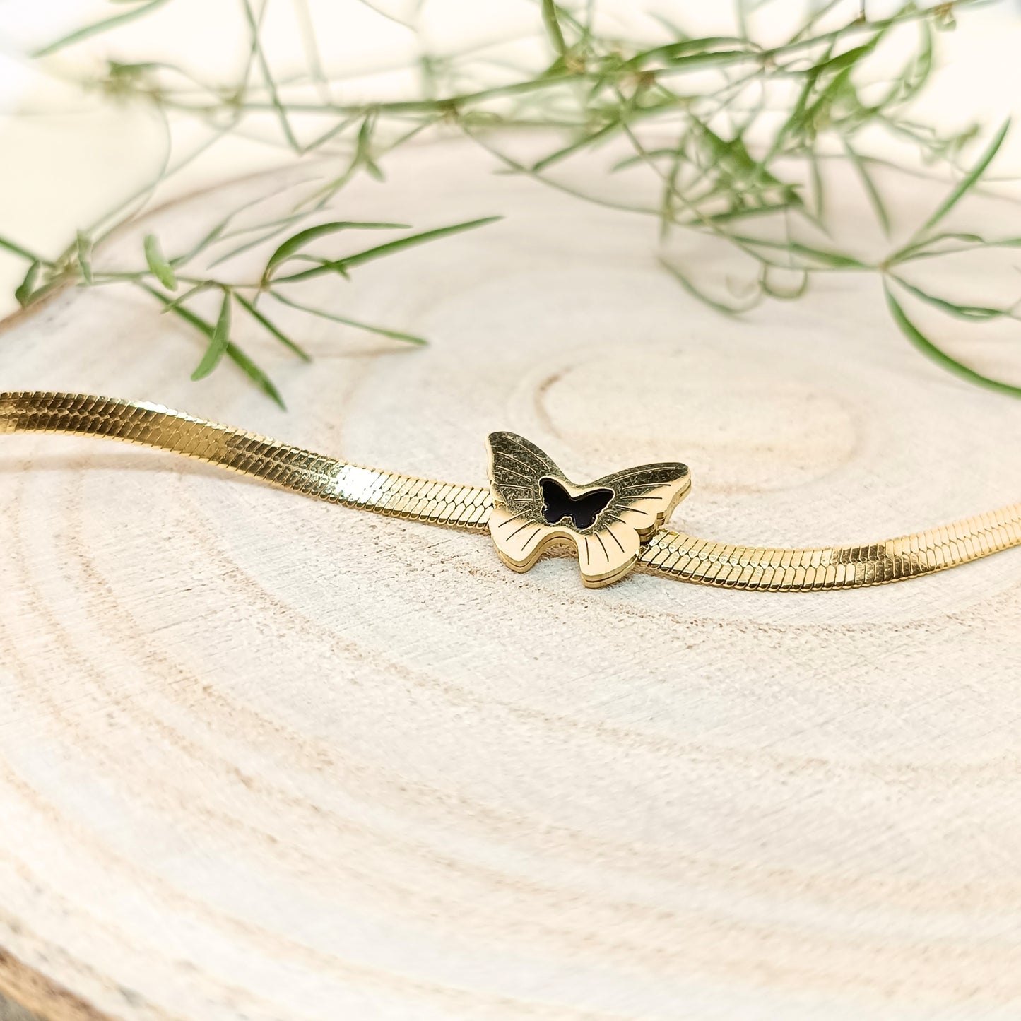 Golden Butterfly Pendant Necklace