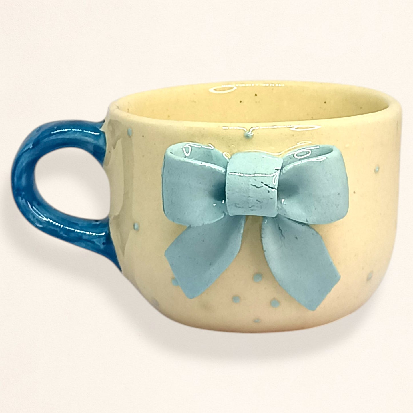 Blue Bow Elegance-Vintage Touch