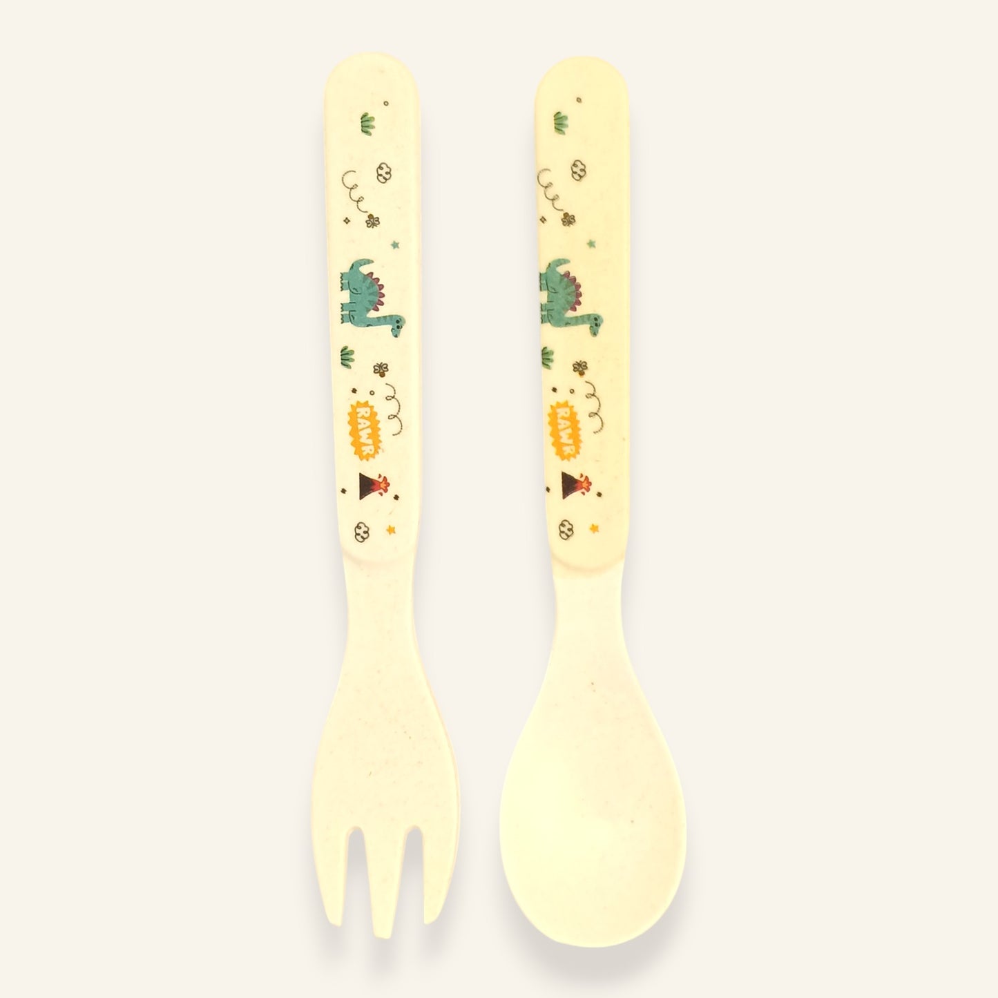 Dino Bamboo Fiber Dinner Set – 5 Piece