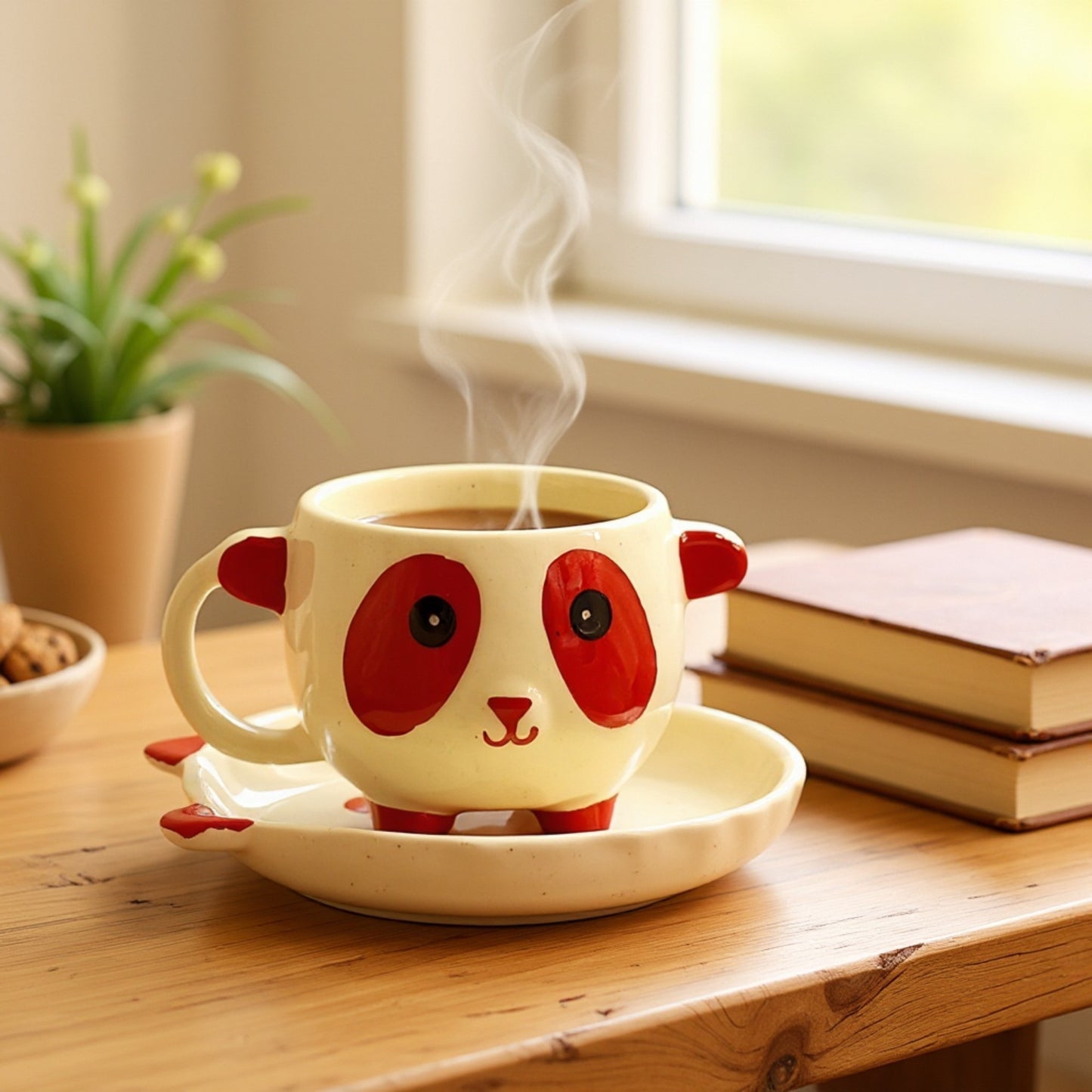Panda Love Mug with Saucer
