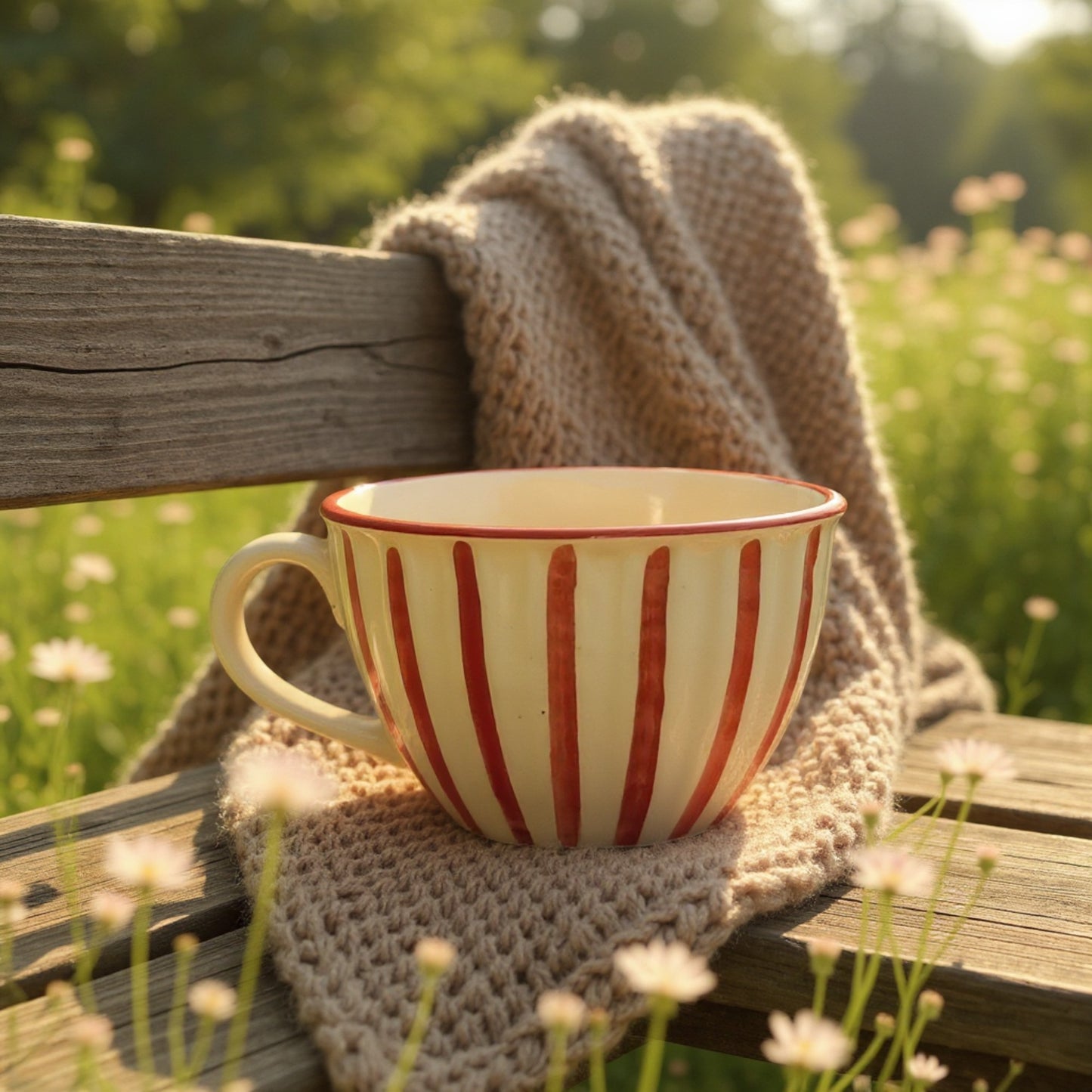 Scarlet Stripe Ceramic Mug