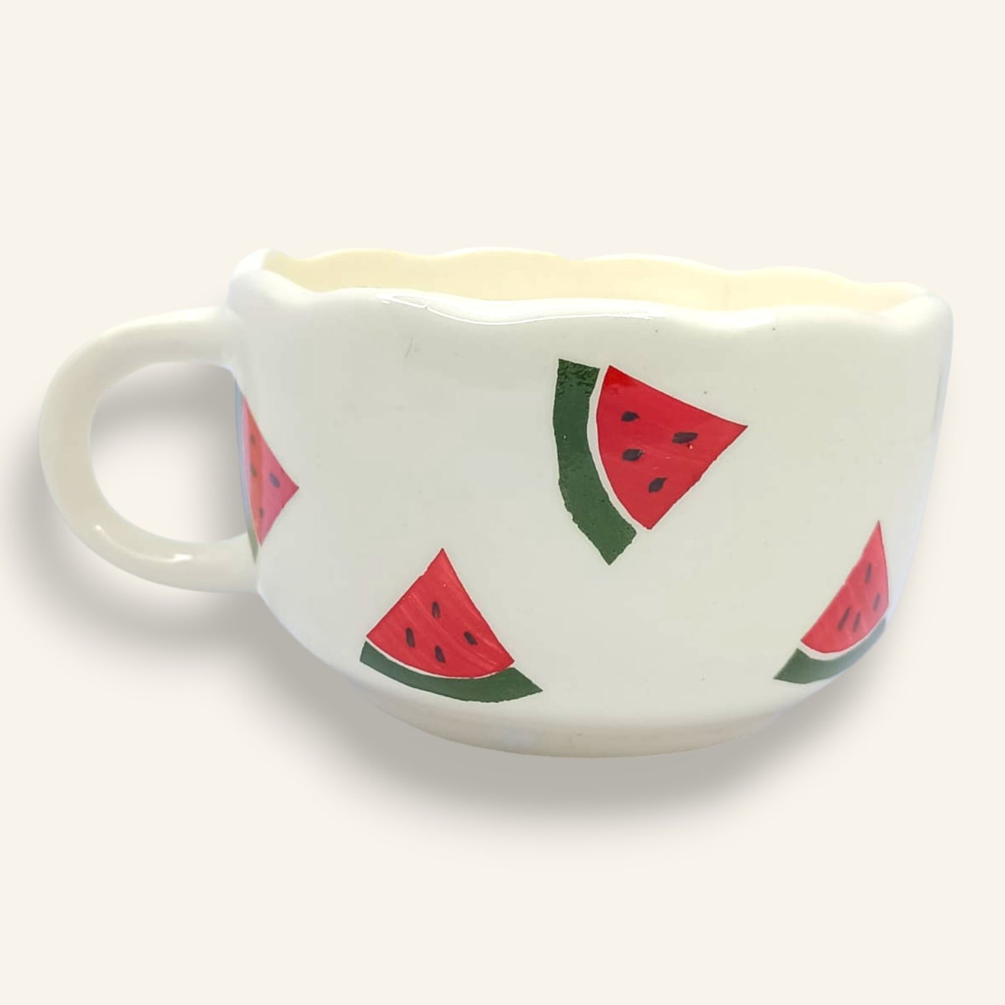 🍉 Watermelon Splash Mug – Handmade Ceramic