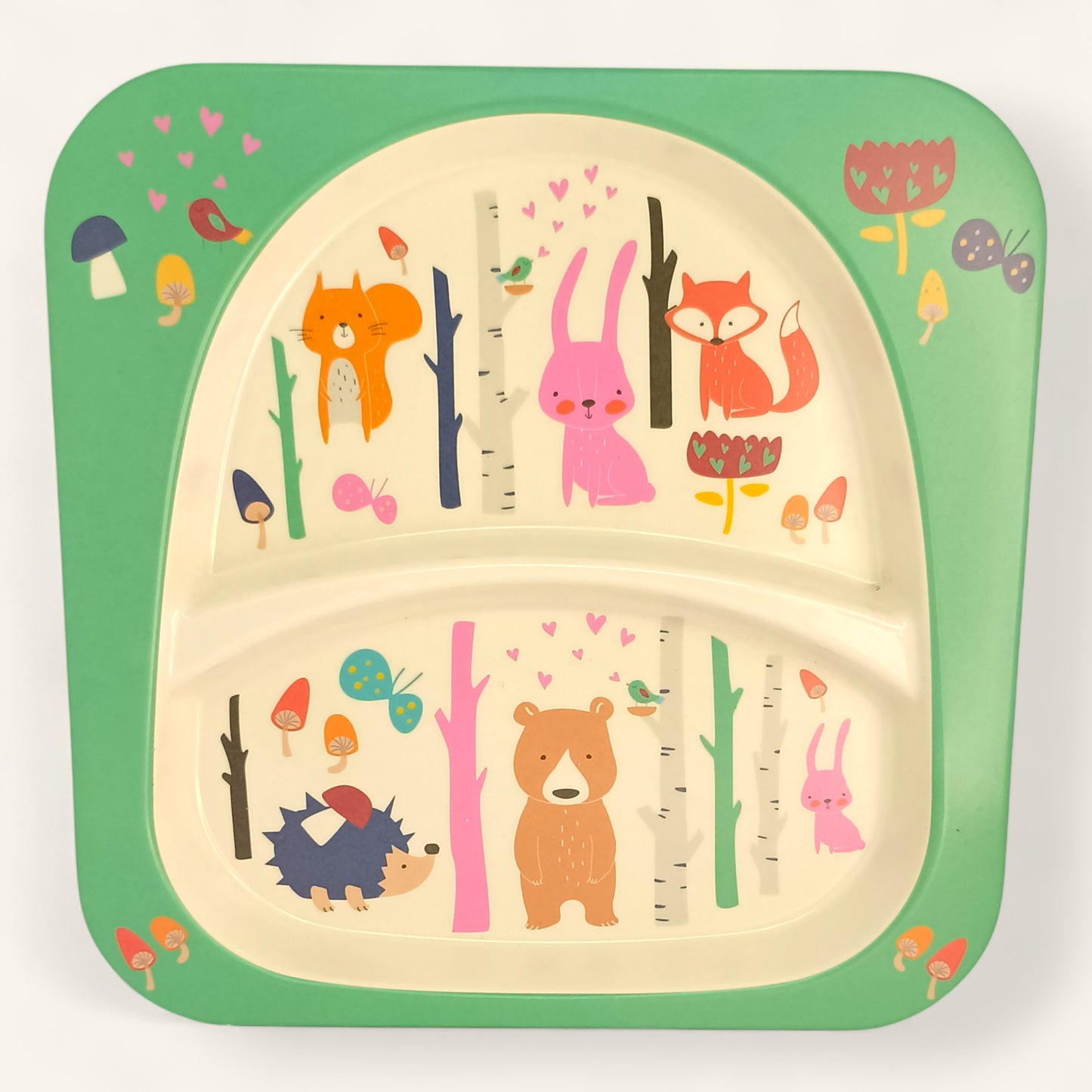 Forest Friends Bamboo Fiber Dinner Set – 5 Piece
