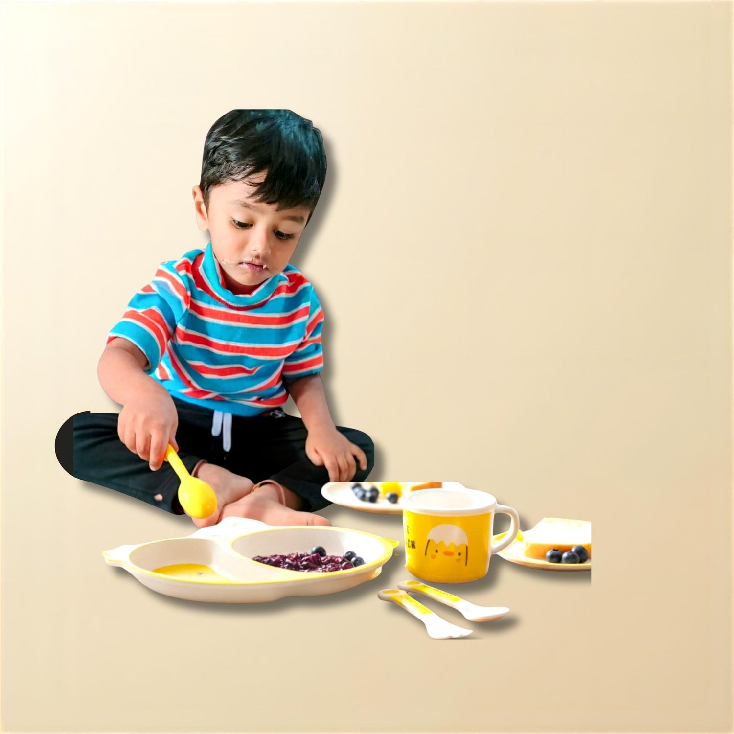 Kids Bamboo Fiber Dinner sets