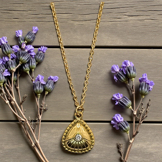 Golden Heart Charm Pendant Necklace