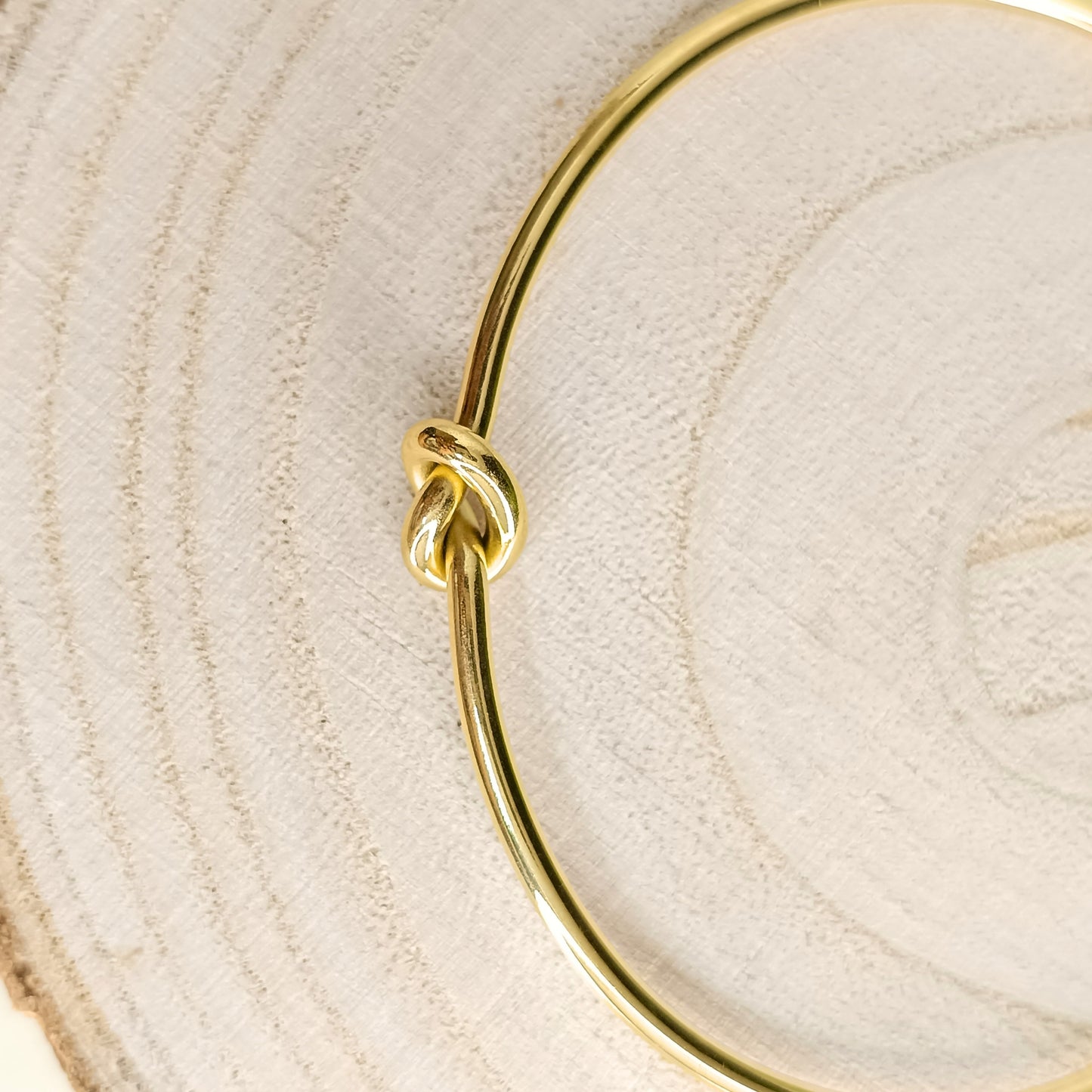 Golden Knot Bangle Bracelet