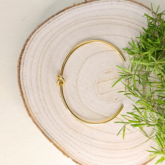Golden Knot Bangle Bracelet