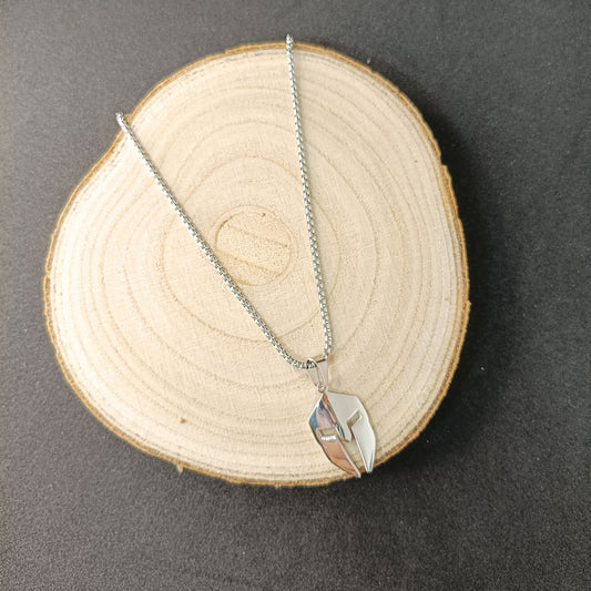 Men’s Spartan Helmet Pendant Necklace — Stainless Steel
