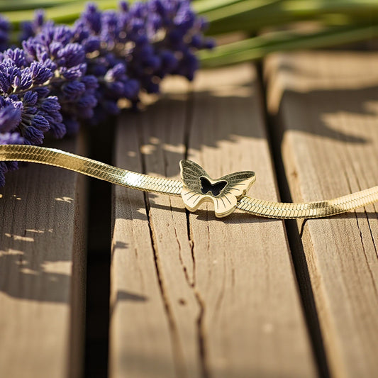 Golden Butterfly Pendant Necklace