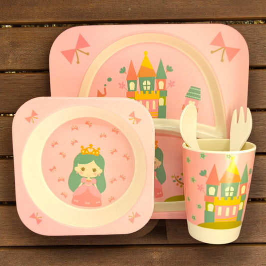 Princess Bamboo Fiber Dinner Set – 5 Piece