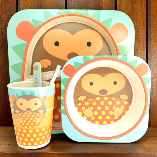 Hedgehog Bamboo Fiber Dinner Set – 5 Piece