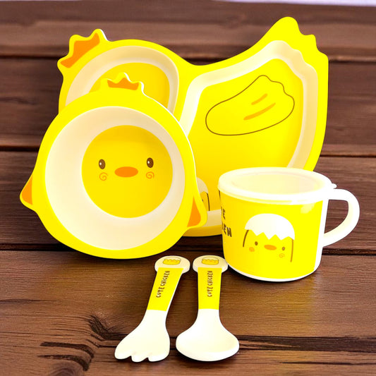 Chick Bamboo Fiber Dinner Set – 5 Piece