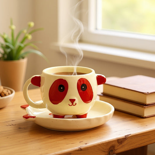 Panda Love Mug with Saucer