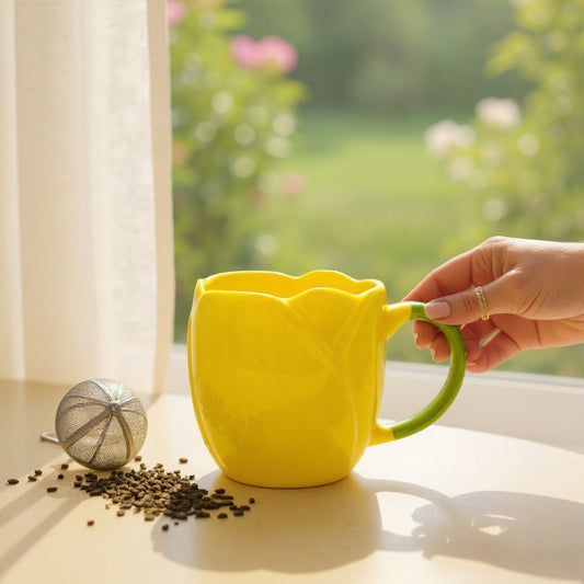 Sunny Tulip Ceramic Mug