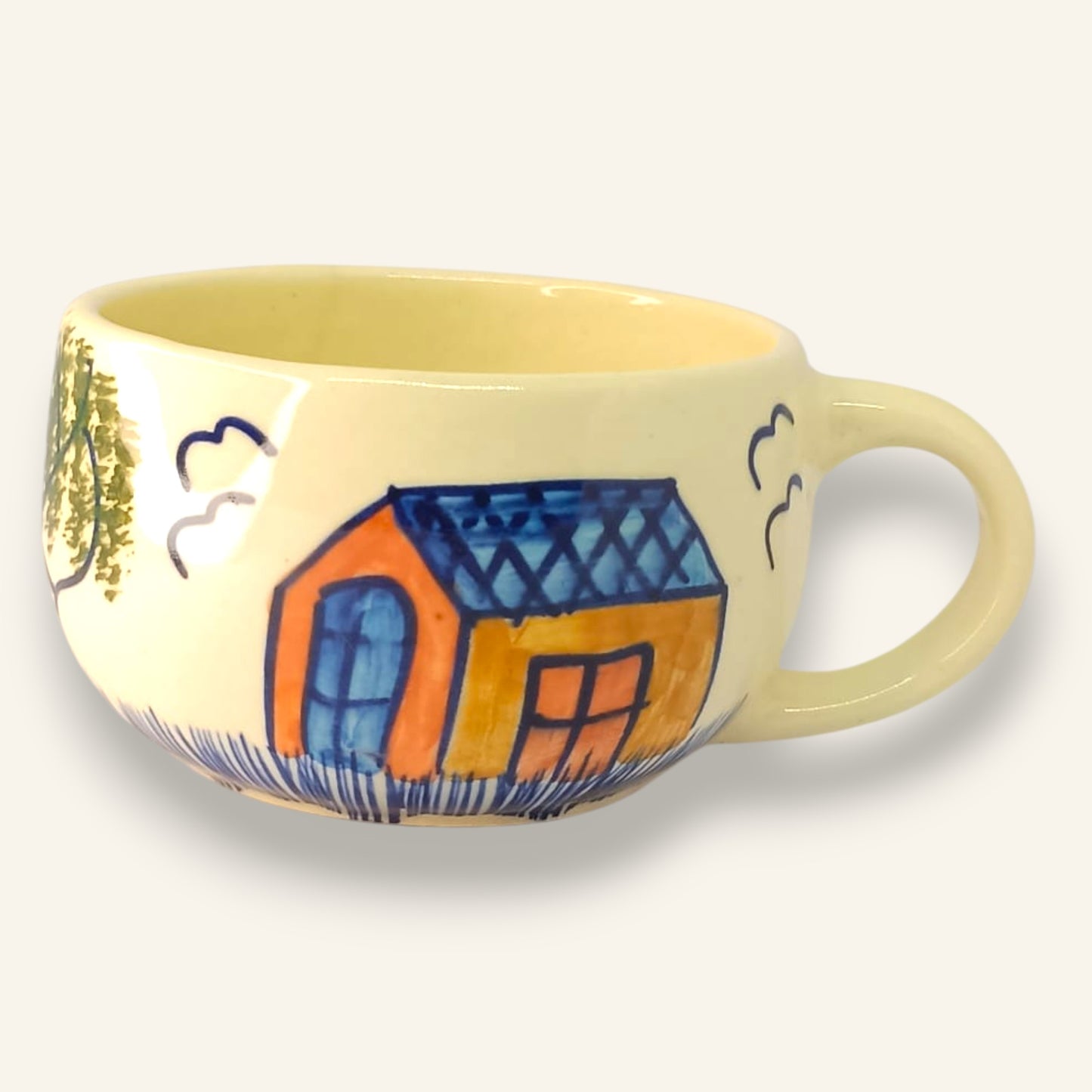 🏡 Cottage Charm Mug – Handmade Ceramic